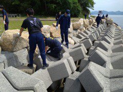 海友会 野賀海水浴場清掃活動